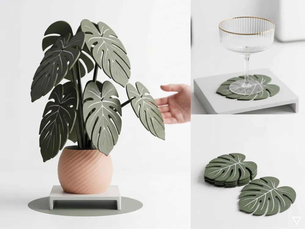 Porta-copos Monstera