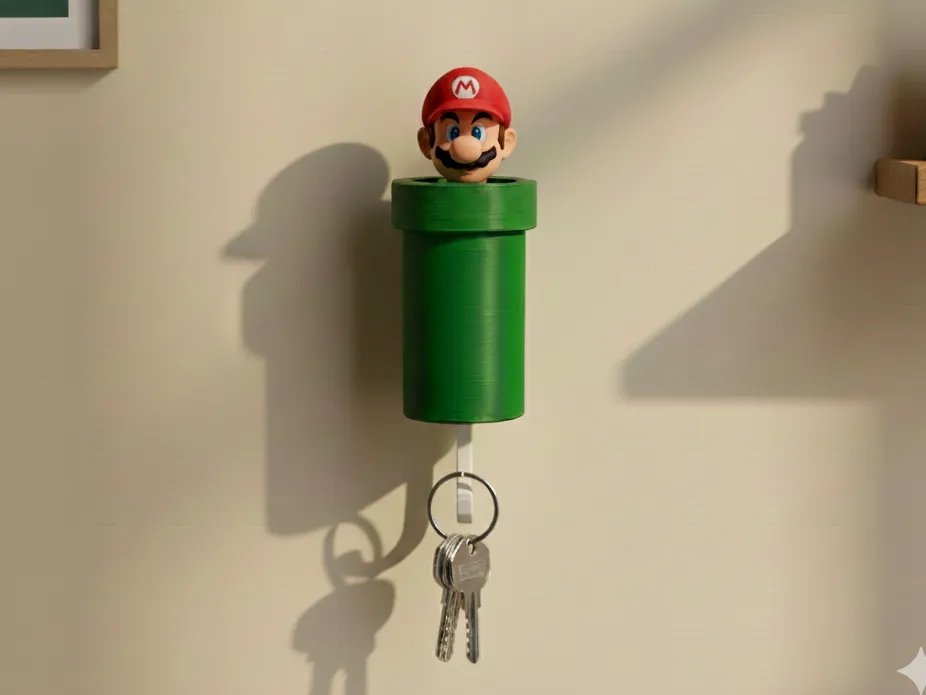 Chaveiro de Parede do Super Mario