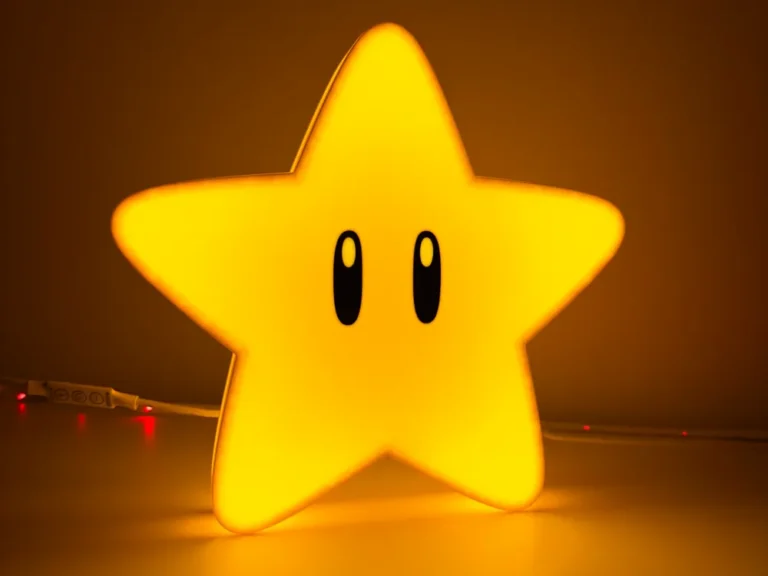 Luminária Geek – Super Estrela Mario