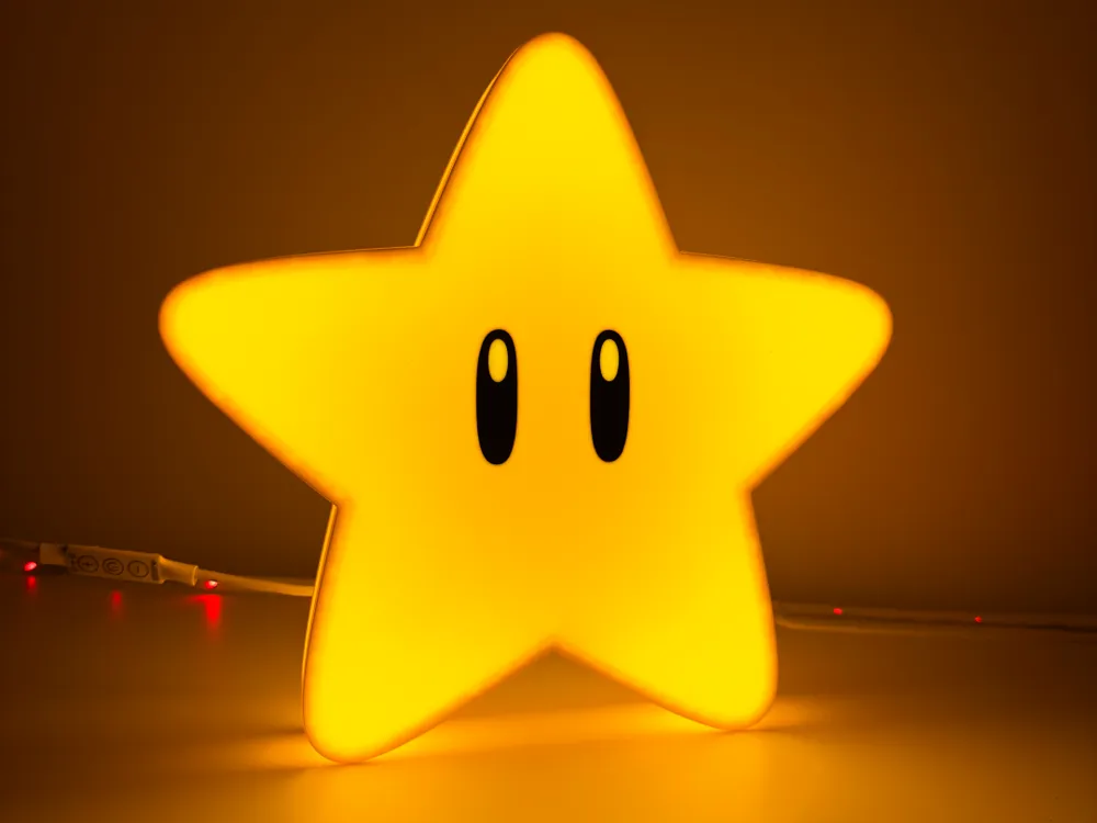 Luminária Geek – Super Estrela Mario